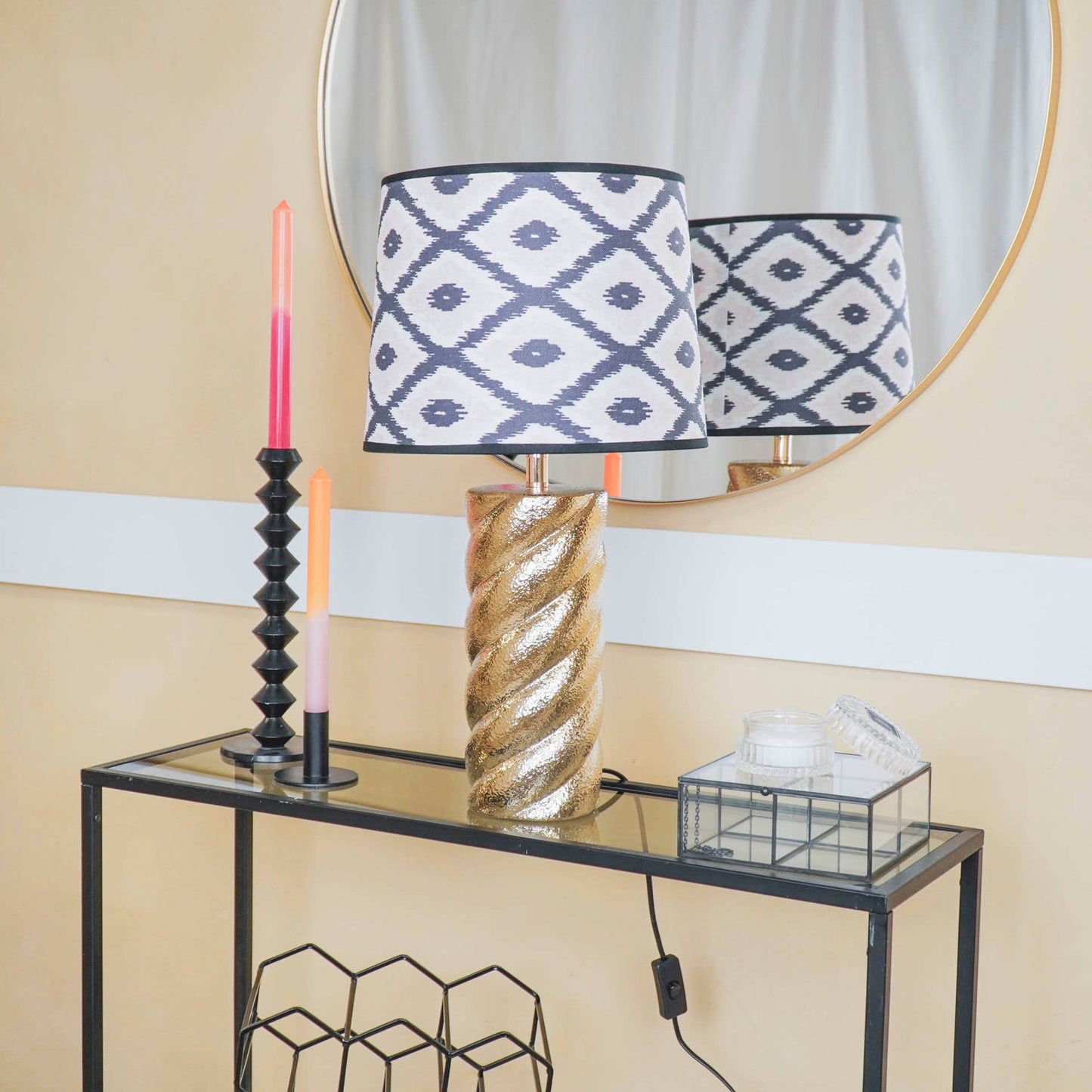 Lampenfuß "Twisted Candy" Gold