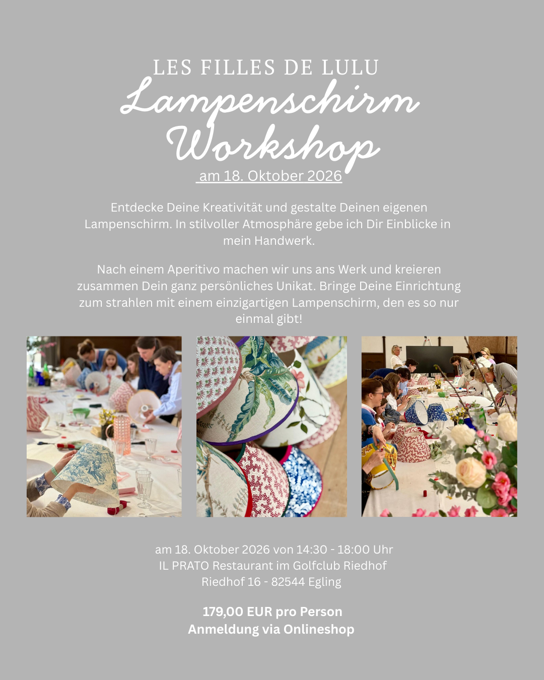Lampenschirm Workshop 18. Oktober 2026