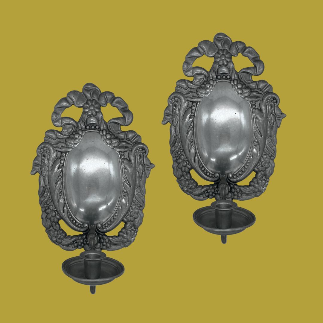 Wandkerzenhalter - Messing Ornament